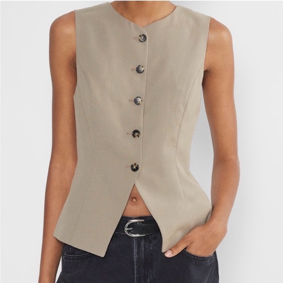 Wilfred Regal vest Nomad taupe 4 - Picture 2 of 4